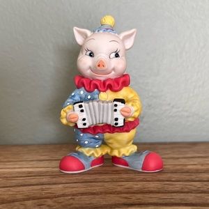 EUC - Bronson Collection 1994 Vintage Clown Pig Figurine Playing Accordion